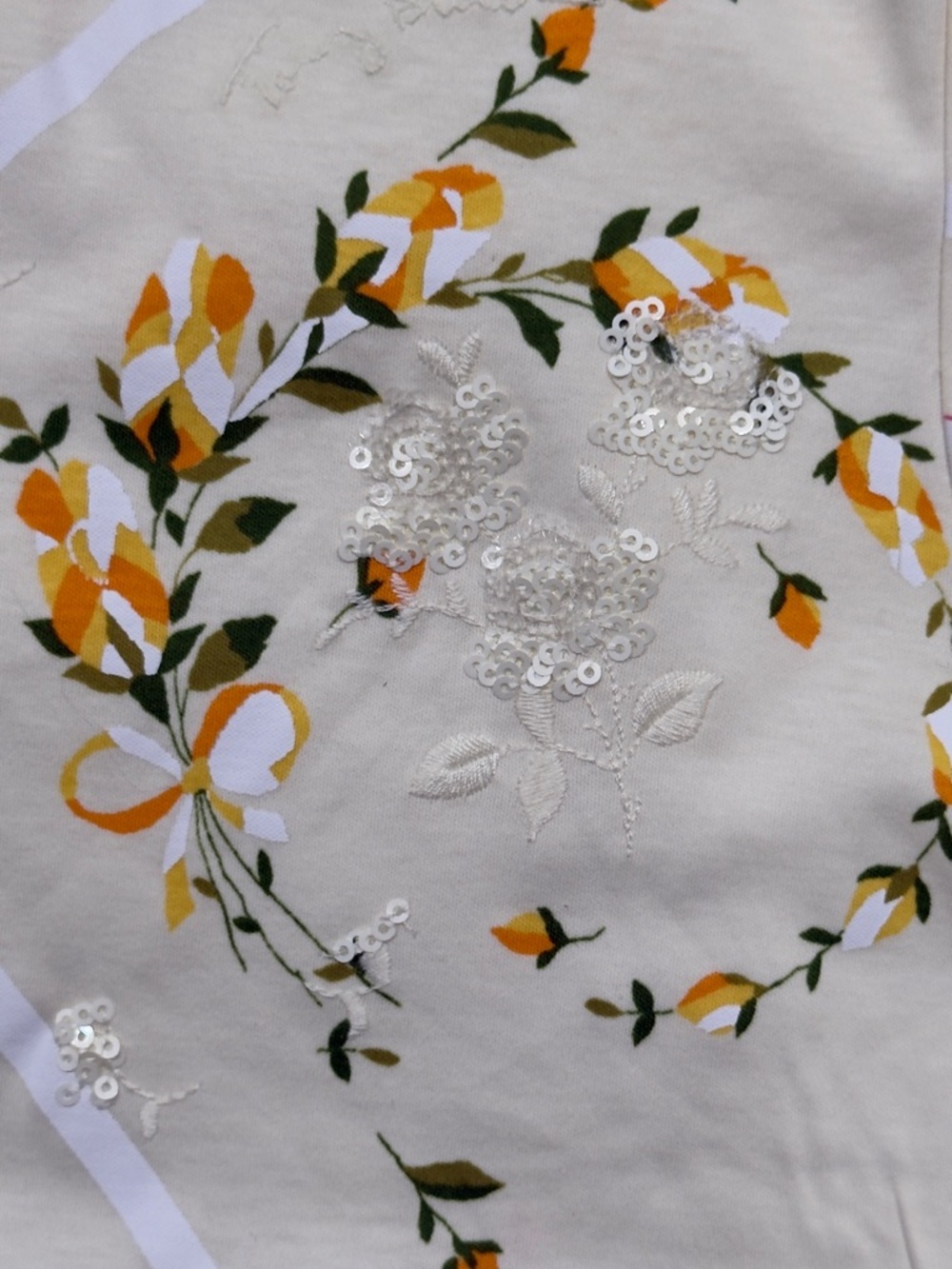 Tory Burch White Floral Patchwork-Print  Mini Dress - Picture 11 of 14